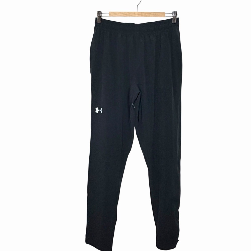 Under Armour Storm Pants Black Womens L Breathable Cinch Ankle Zipper Pocket